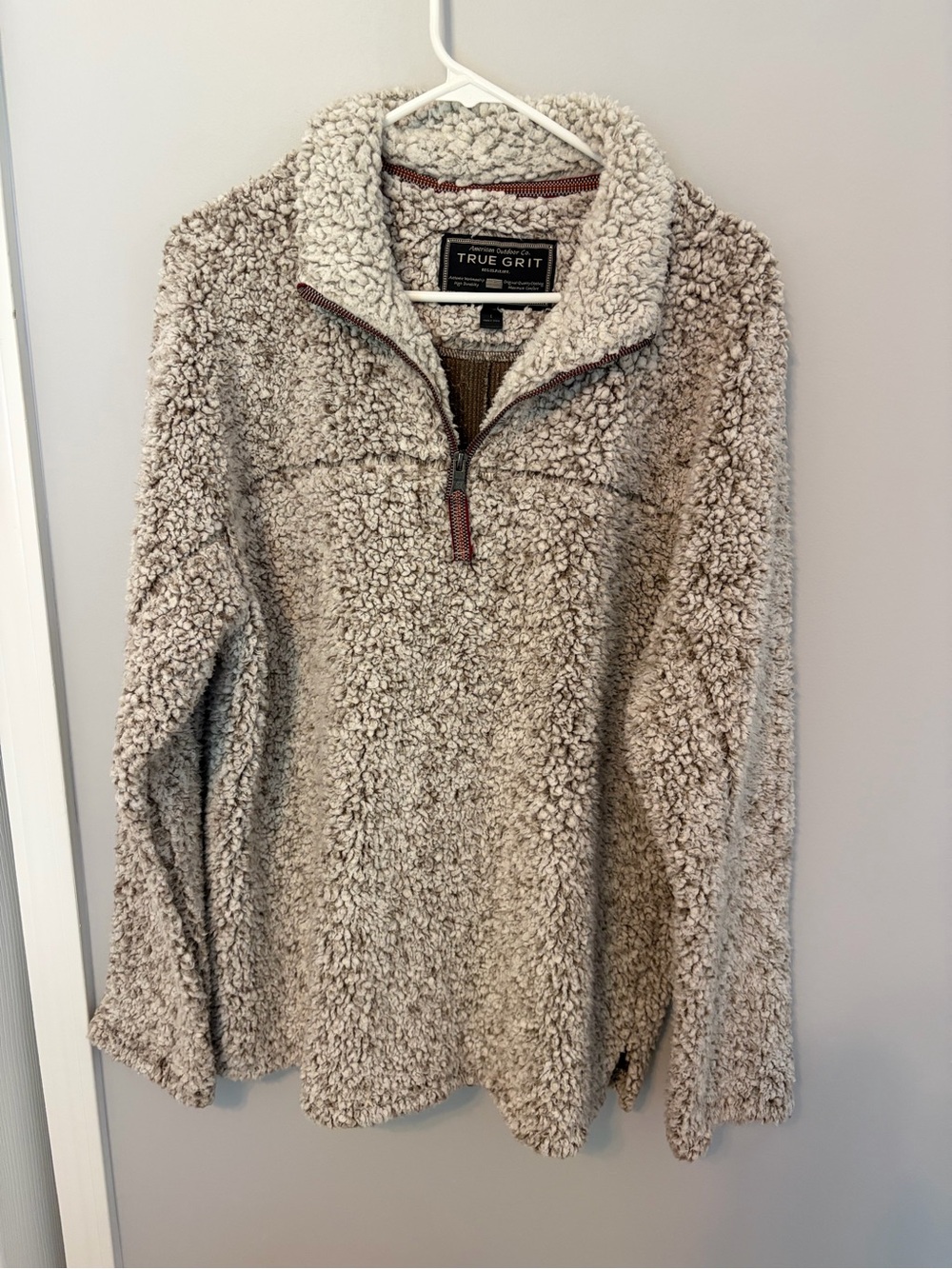 True Grit Sherpa Pullover in Oatmeal Cream
